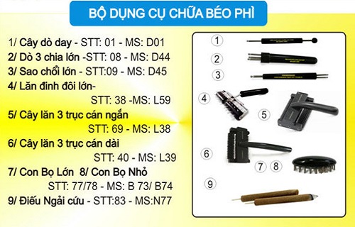 Bộ dụng cụ bấm huyệt đạo giảm mỡ bụng 