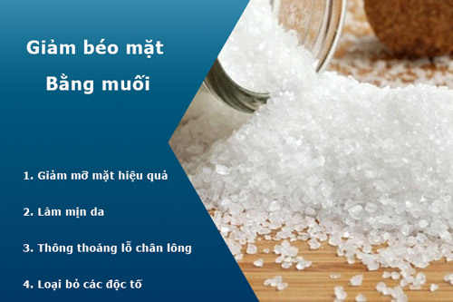 cách giảm béo mặt bằng muối