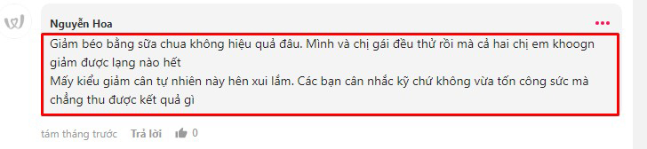 cách giảm cân bằng sữa chua