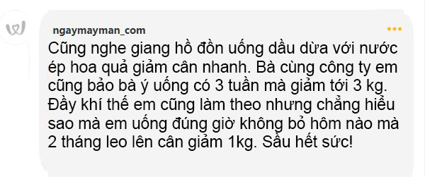 giảm cân bằng dầu dừa có hiệu quả không 