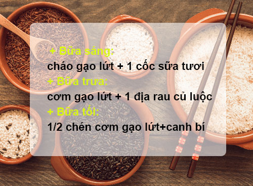 giảm cân với gạo lứt