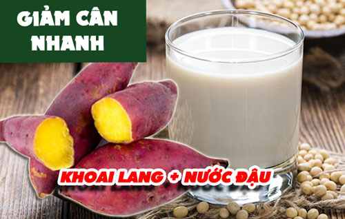 giảm cân với khoai lang và nước đậu