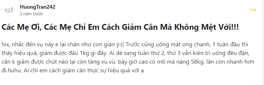 giảm cân với mật ong nước ấm