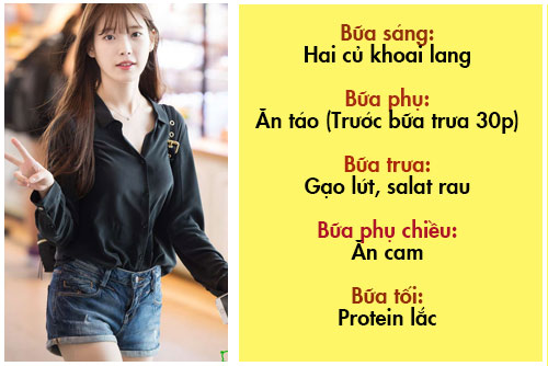 thực đơn giảm cân của iu ngày 5