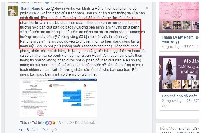 Bác sĩ giả danh Bệnh viện Thẩm mỹ Kangnam lừa đảo đã bị thôi việc từ lâu